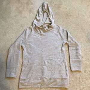 Athleta Gray Hooded Cashmere Sweater